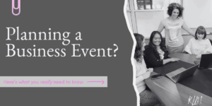 tips on how to put on a successful business event with picture of KLM team